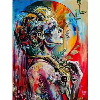 Полный 5D Diy Алмазная картина Шофар Женщина Вышивка Крестом Домашний Декор Ручной Подарок 25x30cm