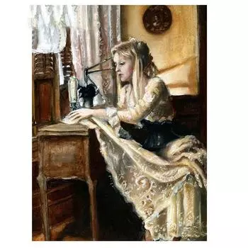 Полный 5D Diy Алмазная картина Швейная машина Девушка Вышивка Крестом Домашний Декор Ручной Подарок 25x30cm