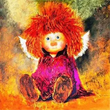 Полный 5D Diy Алмазная картина Сидящая маленькая девочка Алмазная вышивка Крестом Домашний декор Ручная работа 25x25cm