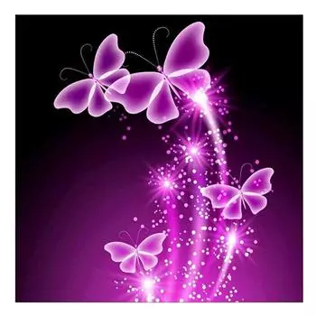 Полный 5D Diy Алмазная картина Синий Призрак Бабочка Вышивка Крестом Домашний Декор Подарок ручной работы 25x25cm