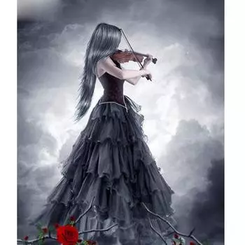 Полный 5D Diy Алмазная картина Скрипка Игра Алмазная вышивка Полный лежал вышивка крестом Домашний декор Подарок ручной работы 20x30cm