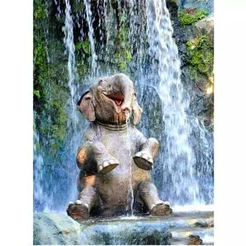 Полный 5D Diy Алмазная картина Слон душ Мозаика Вышивка Крестом Домашний декор Подарок ручной работы 20X25CM