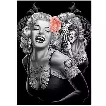 Полный 5D Diy Алмазная картина Смеющаяся Монро Алмазная вышивка Полный набор аниме Наборы для вышивки крестом Домашний декор Подарок ручной работы 20x30cm