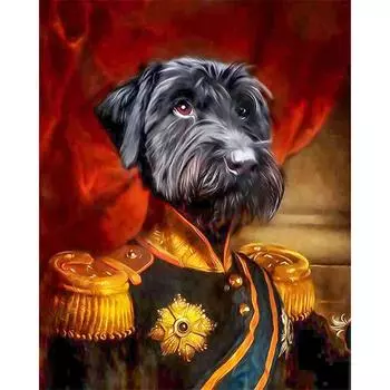 Полный 5D Diy Алмазная картина Собака Общая дрель Вышивка Крестом Домашний декор Подарок ручной работы 25x30cm