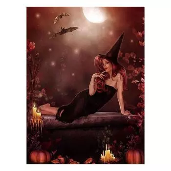 Полный 5D DIY Алмазная картина Соблазнительная ведьма Алмазная вышивка Мозаика Наборы вышивки крестом Домашний декор Подарки ручной работы Round 20x30cm