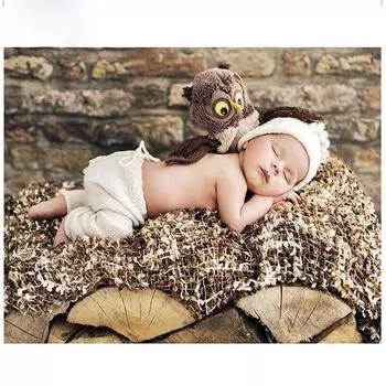 Полный 5D Diy Алмазная картина Сонный маленький ребенок Алмазная вышивка Крестом Домашний декор Ручная работа 20X25CM