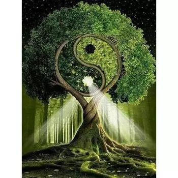 Полный 5D Diy Алмазная картина Сплетни Дерево Алмазная вышивка Полный лежал вышивка крестом Домашний декор Подарок ручной работы 20x30cm