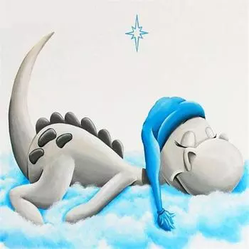 Полный 5D Diy Алмазная картина Спящий дракон Алмазная вышивка Крестом Домашний декор Подарок ручной работы 25x25cm