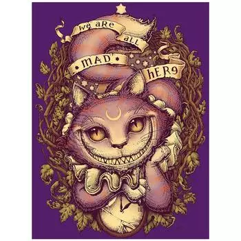 Полный 5D Diy Алмазная картина Страшный кот Алмазная вышивка Крестом Домашний декор Подарок ручной работы 25x30cm