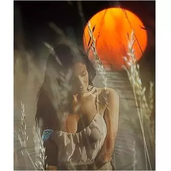 Полный 5D Diy Алмазная картина Сумерки красота пейзаж Вышивка крестиком Домашний декор подарок ручной работы 25x30cm