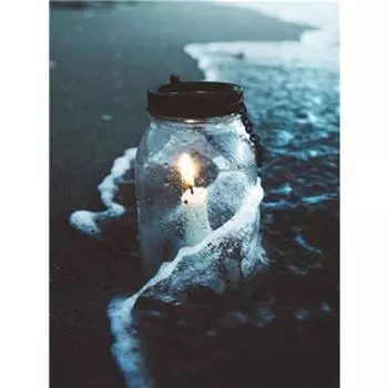 Полный 5D Diy Алмазная картина Свеча в бутылке Алмазная вышивка Крестом Домашний декор Ручная работа 20x30cm