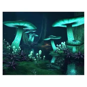 Полный 5D Diy Алмазная картина Светящийся гриб Алмазная вышивка Полный вышивка крестиком Домашний декор Подарок ручной работы 20x30cm