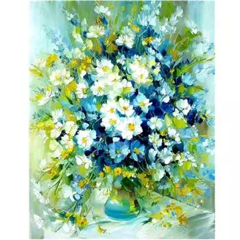 Полный 5D Diy Алмазная картина Свежие цветы Алмазная вышивка Крестом Домашний декор Подарок ручной работы 25x30cm