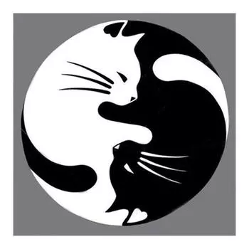 Полный 5D Diy Алмазная картина Тай Чи Кот Мозаика Вышивка Крестом Домашний Декор Подарок ручной работы 25x25cm