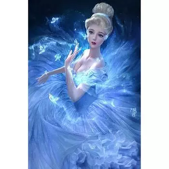 Полный 5D Diy Алмазная картина Танцующая девушка Алмазная вышивка Полный лежал вышивка крестом Домашний декор Подарок ручной работы 20x30cm