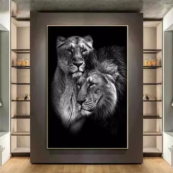 Полный 5D DIY Алмазная картина темного цвета животные Алмазная вышивка Мозаика Наборы вышивки крестом Домашний декор Подарки ручной работы Round 20x30cm