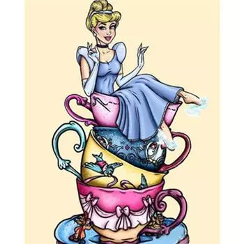 Полный 5D Diy Алмазная картина Темперамент Девушка Кружка Вышивка Крестом Домашний Декор Подарок ручной работы 25x30cm