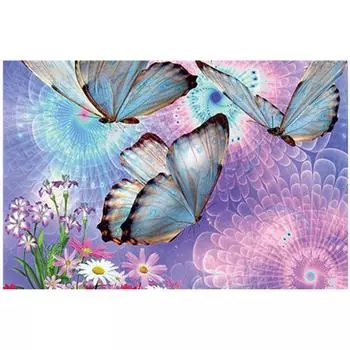 Полный 5D Diy Алмазная картина Три бабочки Алмазная вышивка Крестом Домашний декор Ручная работа 25x30cm