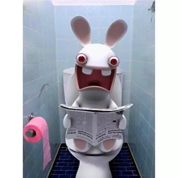 Полный 5D Diy Алмазная картина Удивленный кролик Алмазная вышивка Полный лежал вышивка крестом Домашний декор Подарок ручной работы 20x30cm