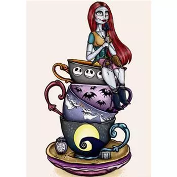 Полный 5D Diy Алмазная картина Ведьма Кружка Вышивка Крестом Домашний декор Ручной подарок Подарок 25x30cm