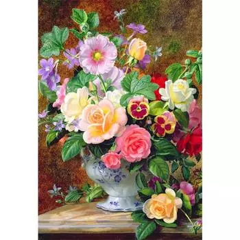 Полный 5D Diy Алмазная картина Великолепный цветок Вышивка Крестом Домашний декор Ручной подарок 25x30cm