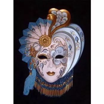 Полный 5D Diy Алмазная картина Вентилятор Маска Вышивка Крестом Домашний Декор Ручной Подарок 25x30cm