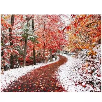 Полный 5D Diy Алмазная картина Весенний лес Пейзаж Вышивка Крестом Домашний декор Подарок ручной работы 20X25CM