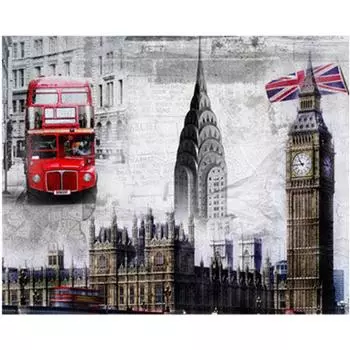 Полный 5D Diy Алмазная картина Вид на город Мозаика Алмазная вышивка Крестом Домашний декор Ручная работа 25x30cm