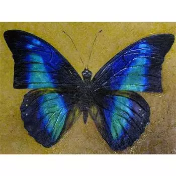 Полный 5D DIY Алмазная картина Винтаж Фиолетовая бабочка Алмазная вышивка Наборы мозаики для вышивки крестом Домашний декор Подарки ручной работы Round 20x30cm