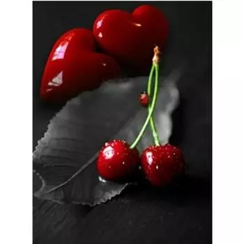 Полный 5D Diy Алмазная картина Вишня Вышивка Крестом Домашний декор Ручной подарок Подарок 20X25CM