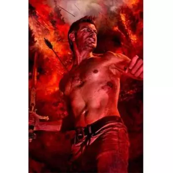 Полный 5D Diy Алмазная картина Воин битва Мозаика Вышивка Крестом Домашний Декор Подарок ручной работы 20X25CM