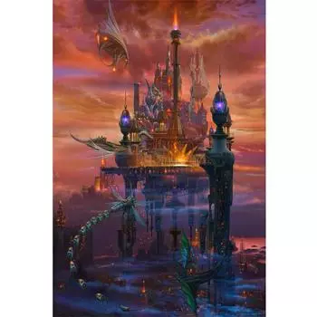 Полный 5D Diy Алмазная картина Волшебный замок Алмазная вышивка Крестом Домашний декор Ручной подарок Подарок 25x30cm