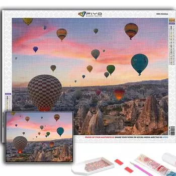 Полный 5D Diy Алмазная картина Воздушный шар 5D Алмазная картина Full Round 20X30CM