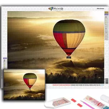 Полный 5D Diy Алмазная картина Воздушный шар 5D Алмазная картина Full Round 20X30CM