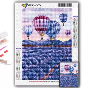 Полный 5D Diy Алмазная картина Воздушный шар 5D Алмазная картина Full Round 20X30CM