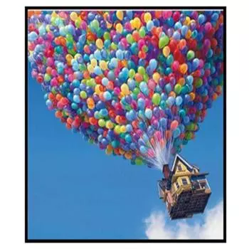 Полный 5D Diy Алмазная картина Воздушный шар Дом Алмазная вышивка Крестом Домашний декор Подарок ручной работы 25x30cm