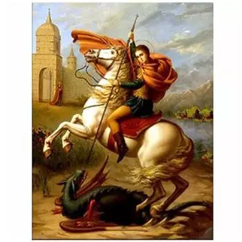 Полный 5D Diy Алмазная картина Всадница Мозаика Вышивка Крестом Домашний Декор Ручной Подарок 25x30cm