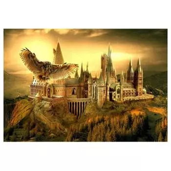 Полный 5D Diy Алмазная картина Замок Золотой Орел Алмазная вышивка Крестом Домашний декор Ручная работа 25x30cm