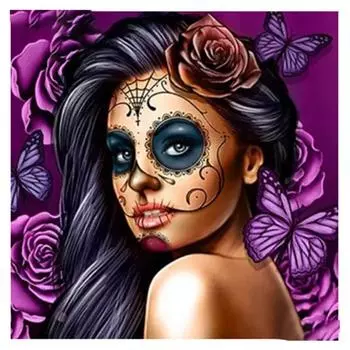 Полный 5D Diy Алмазная картина Женщина и бабочка Мозаика Вышивка Крестом Домашний декор Ручная работа 25x25cm