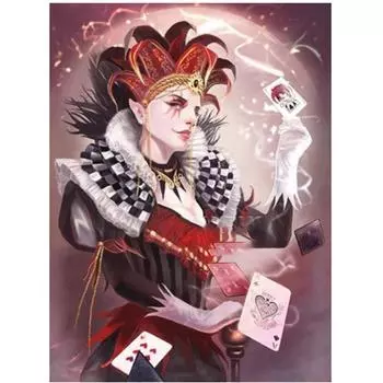 Полный 5D Diy Алмазная картина Женщина игральные карты Вышивка крестиком Домашний декор Подарок ручной работы 25x30cm