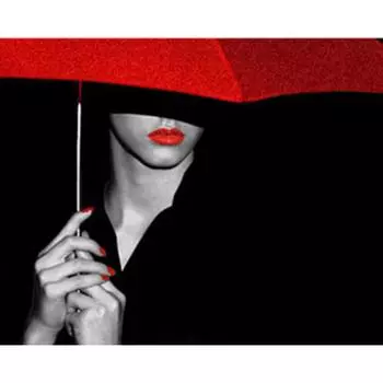 Полный 5D Diy Алмазная картина Женщина с зонтиком Вышивка крестиком Домашний декор Подарок ручной работы 25x30cm