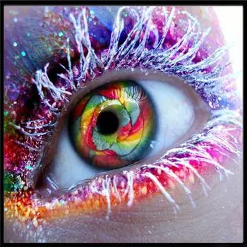 Полный 5D Diy Алмазная картина Женские глаза Мозаика Вышивка Крестом Домашний декор Подарок ручной работы 25x25cm