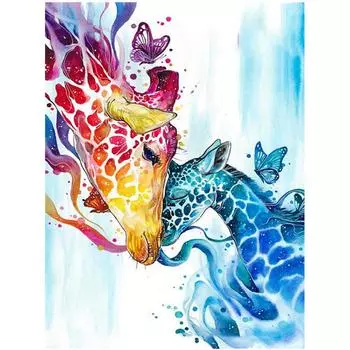 Полный 5D Diy Алмазная картина Жираф Животное Вышивка Крестом Домашний Декор Ручной Подарок 20X25CM
