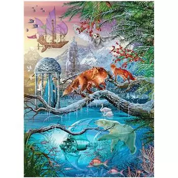 Полный 5D Diy Алмазная картина Животное царство Алмазная вышивка Крестом Домашний декор Подарок ручной работы 25x30cm