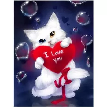 Полный 5D Diy Алмазная картина Животное Кошка Алмазная вышивка Крест Стежок Главная Декор Ручной подарок 25x30cm