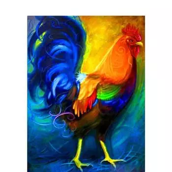 Полный 5D Diy Алмазная картина Животное Курица Алмазная вышивка Крестом Домашний декор Ручной подарок Подарок 20x30cm