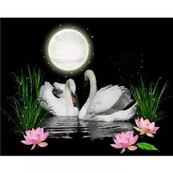Полный 5D Diy Алмазная картина Животное Лебедь Алмазная вышивка Крест Стежок Главная Декор Ручной подарок 25x30cm