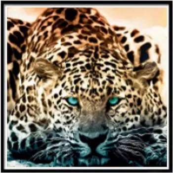 Полный 5D Diy Алмазная картина Животное Леопард Мозаика Вышивка Крестом Домашний Декор Ручной Подарок 25x25cm