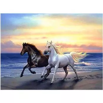 Полный 5D Diy Алмазная картина животное Лошадь Алмазная вышивка Крест Стежок Главная Декор Ручной подарок 20x30cm