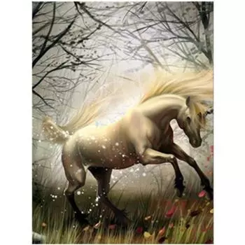 Полный 5D Diy Алмазная картина животное Лошадь Алмазная вышивка Крест Стежок Главная Декор Ручной подарок 25x30cm